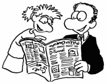 Cartoon Zeitungsleser